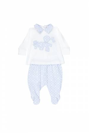 TUTINA LE BEBÉ LBB3497 BIANCO-CELESTE
