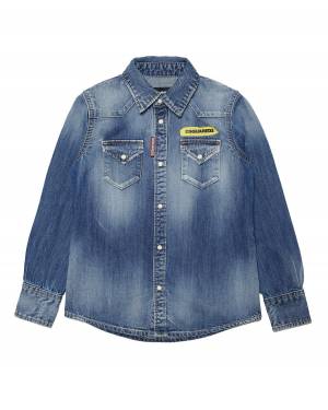 CAMICIADSQUARED2 DQ02DG BLUE DENIM