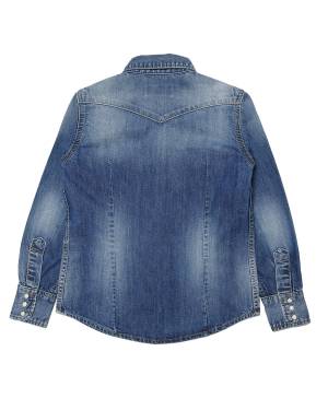 CAMICIADSQUARED2 DQ02DG BLUE DENIM-1-mini