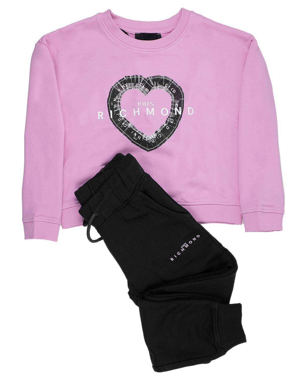 COMPLETO FELPA RICHMOND HGA24002CF PINK BEGONIA-0