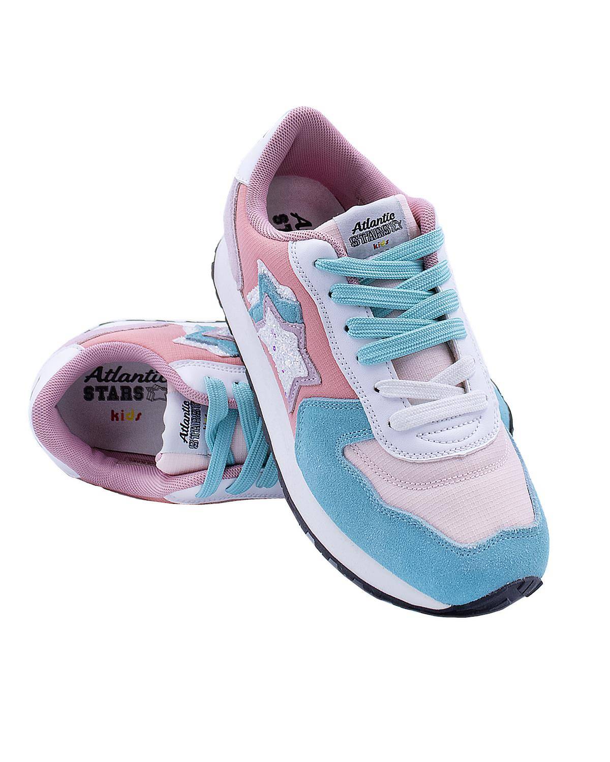 SCARPE ATLANTIC STARS ICARO86 CELESTE/ROSA-1