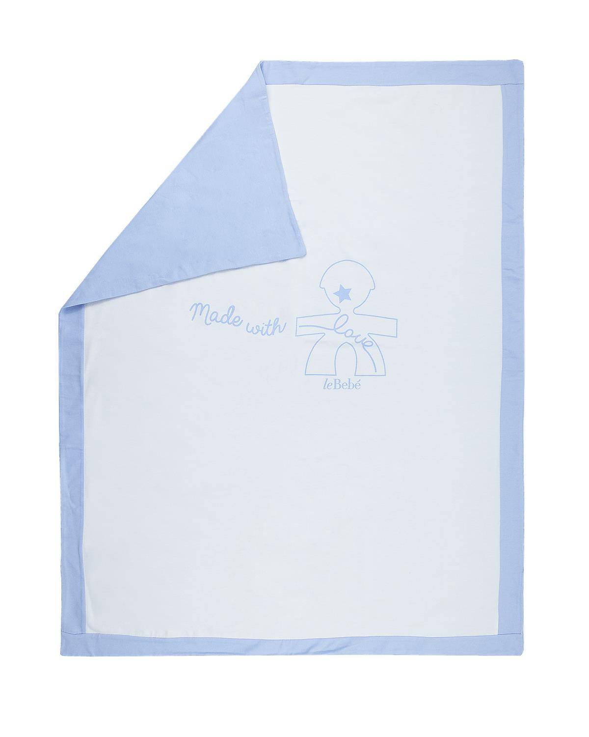 COPERTA LE BEBÉ LBB3610 BIANCO-CELESTE-2
