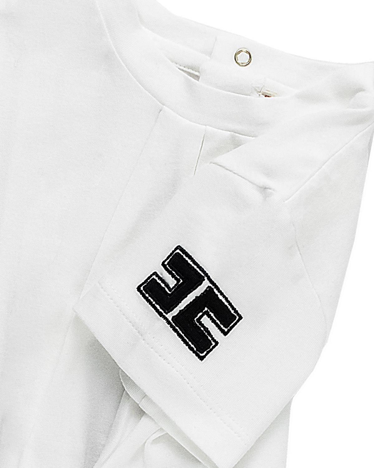 T-SHIRT ELISABETTA FRANCHI ENTS002 AVORIO NERO-2