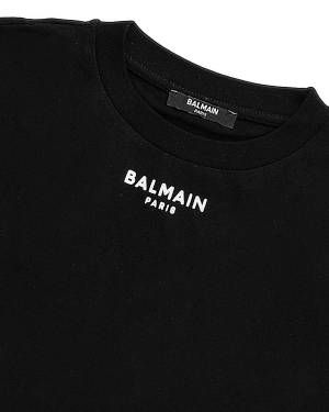 T-SHIRT BALMAIN BT8P11 BLACK/WHITE-2-mini