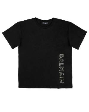 T-SHIRT BALMAIN BU8P31 BLACK/GOLD