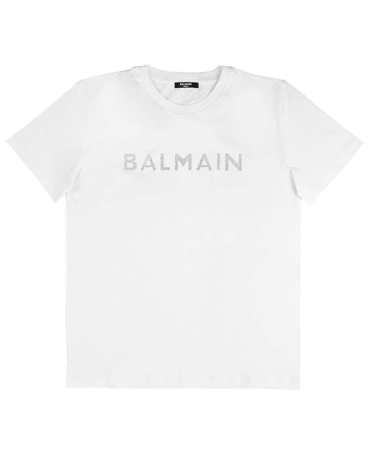 T-SHIRT BALMAIN BU8Q51 WHITE/SILVER