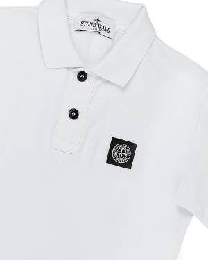 POLO STONE ISLAND 801621448 BIANCO-2-mini