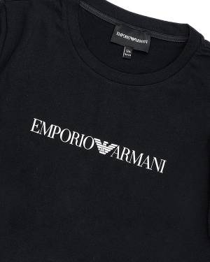 T-SHIRT EMPORIO ARMANI 8N4TN5 BLU NAVY LOGO-2-mini