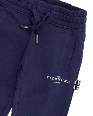 PANTALONE FELPA JOHN RICHMOND RBP24005PA BLUE NAVY-2-mini