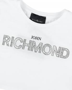 T-SHIRT JOHN RICHMOND RGP24145TS WHITE-2-mini