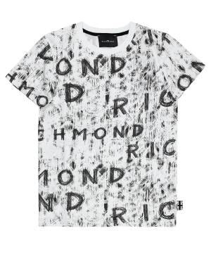 T-SHIRT JOHN RICHMOND RBP24135TS GRAFFITI WHITE/BLACK