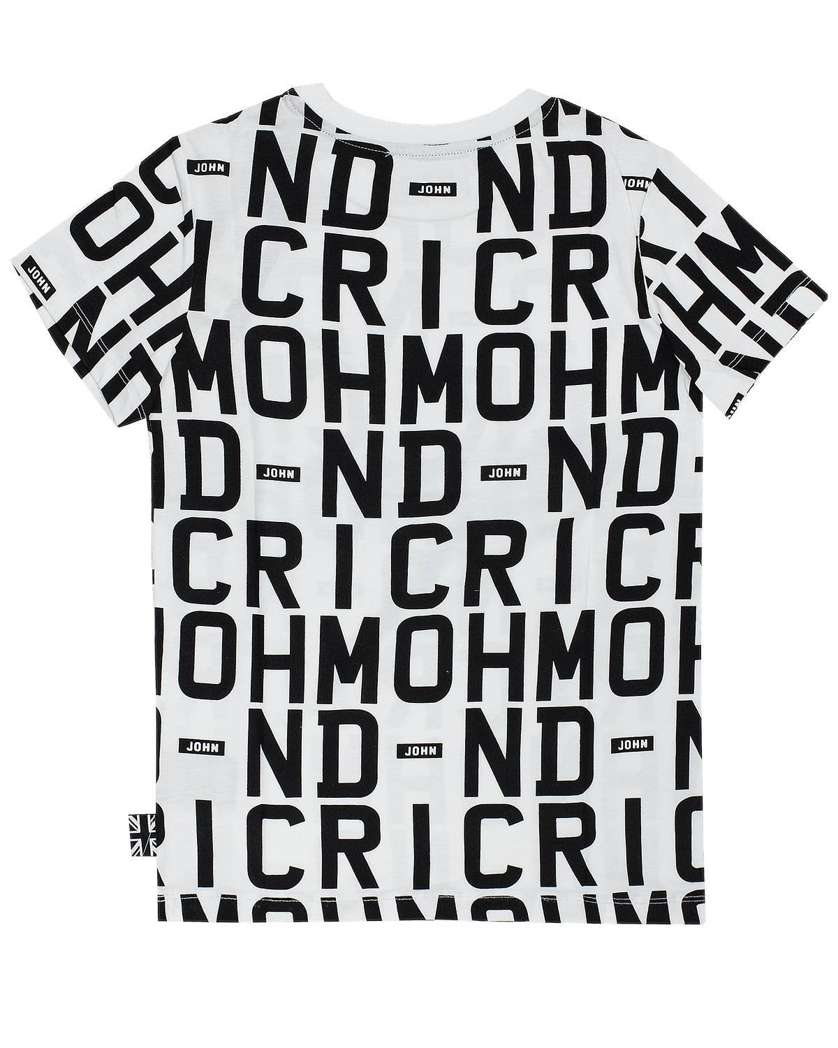 T-SHIRT JOHN RICHMOND RBP24135TS LOGO WHITE/BLACK-1
