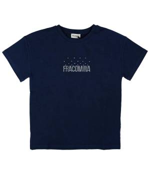 T-SHIRT FRACOMINA FM0920 NAVY BLUE