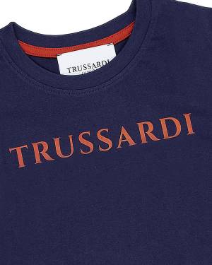 T-SHIRT TRUSSARDI TBP24001TS BLUE NAVY-2-mini