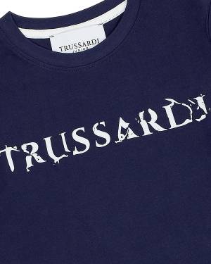T-SHIRT TRUSSARDI TBP24062TS BLUE NAVY-2-mini