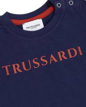 T-SHIRT TRUSSARDI TIP24001TS BLUE NAVY-2-mini