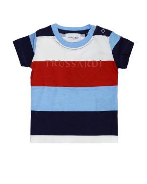 T-SHIRT TRUSSARDI TIP24063TS STRIPES BLUE NAV/RED