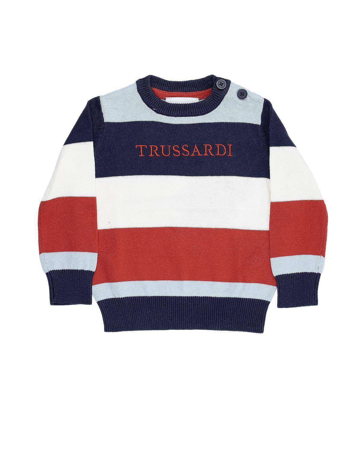 MAGLIA TRUSSARDI TIP24064MA STRIPES BLUE NAV/RED