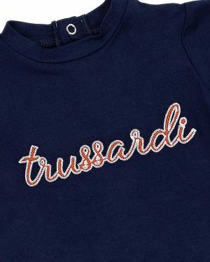 T-SHIRT TRUSSARDI TIP24122TS BLUE NAVY-2-mini