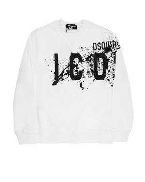 FELPA DSQUARED2 DQ2424 WHITE