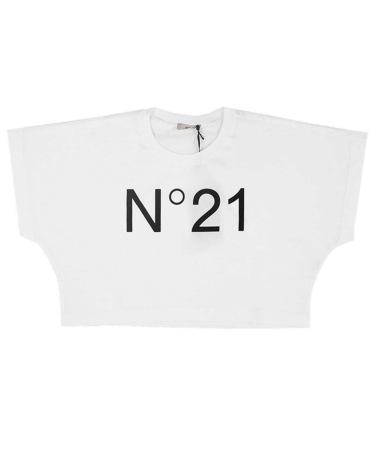 T-SHIRT N21 N21558 FABRIC BASE 0N100 WHITE + PRINT COL. 0N900 BLACK