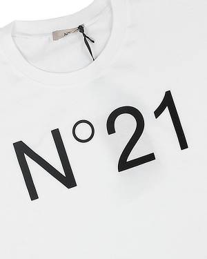 T-SHIRT N21 N21558 FABRIC BASE 0N100 WHITE + PRINT COL. 0N900 BLACK-2-mini