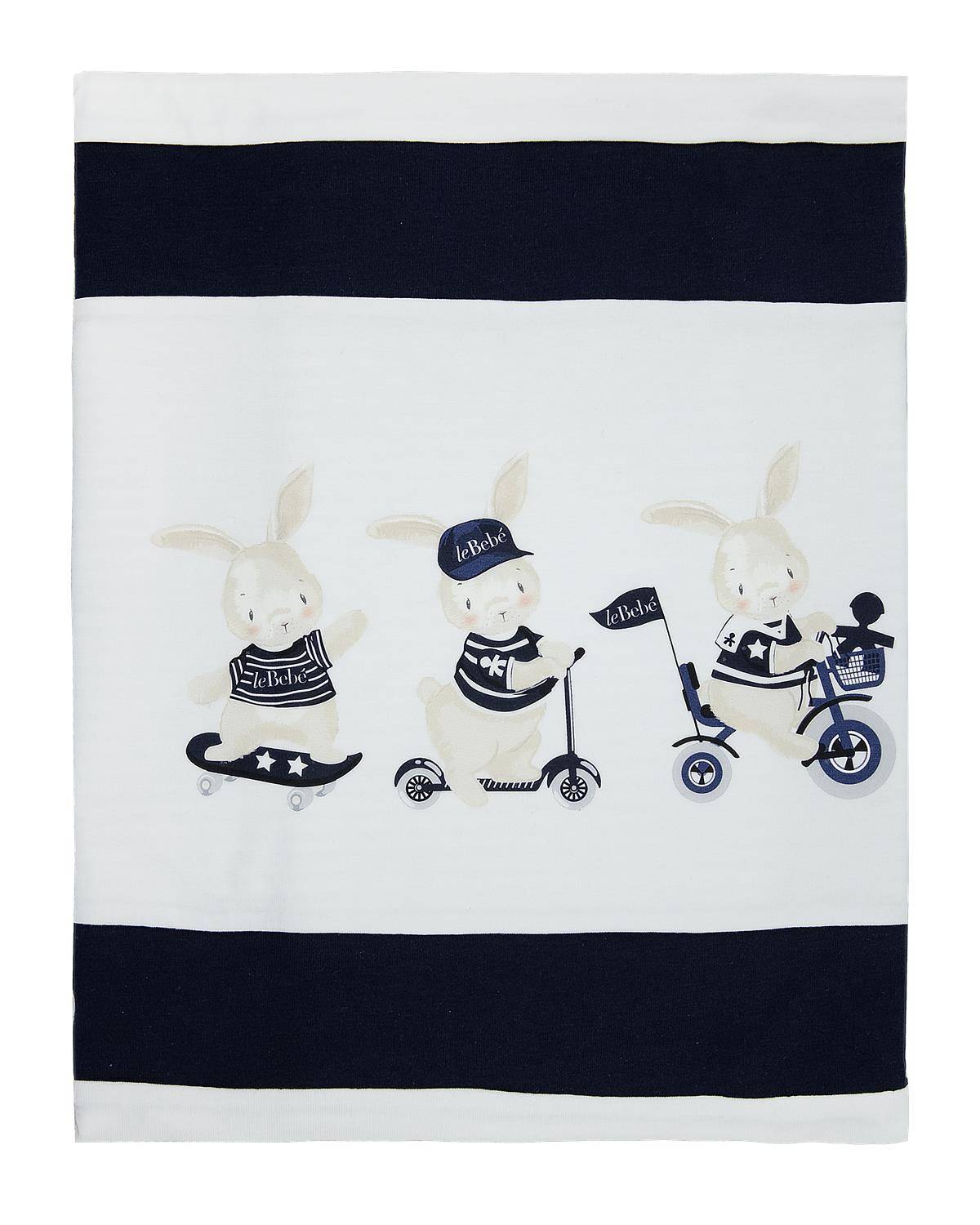 COPERTA LE BEBÉ LBB4442 BIANCO-BLU