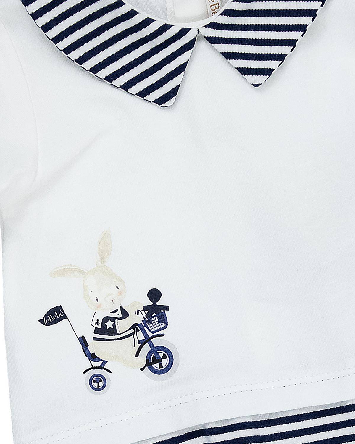 PAGLIACCETTO LE BEBÉ LBB4443 BIANCO-BLU-2