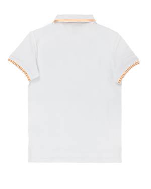 POLO JECKERSON J3808 BIANCO/ARANCIO FLUO'-1-mini