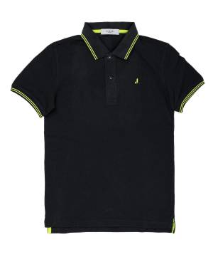 POLO JECKERSON J3808 BLU/VERDE FLUO