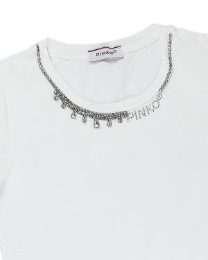 T-SHIRT PINKO S4PIJGTH087 BIANCO-2-mini