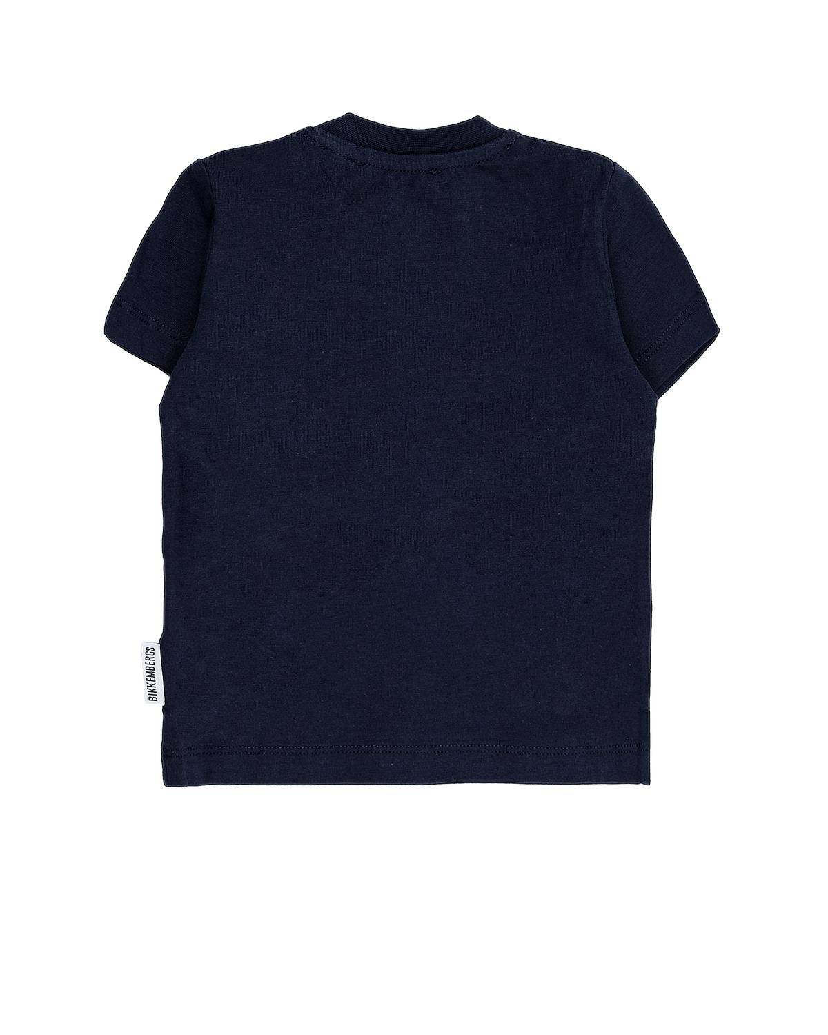 T-SHIRT BIKKEMBERGS BK2124 NAVY BLUE-1