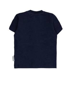 T-SHIRT BIKKEMBERGS BK2124 NAVY BLUE-1-mini