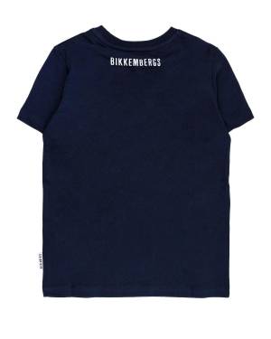 T-SHIRT BIKKEMBERGS BK2321 NAVY BLUE-1-mini