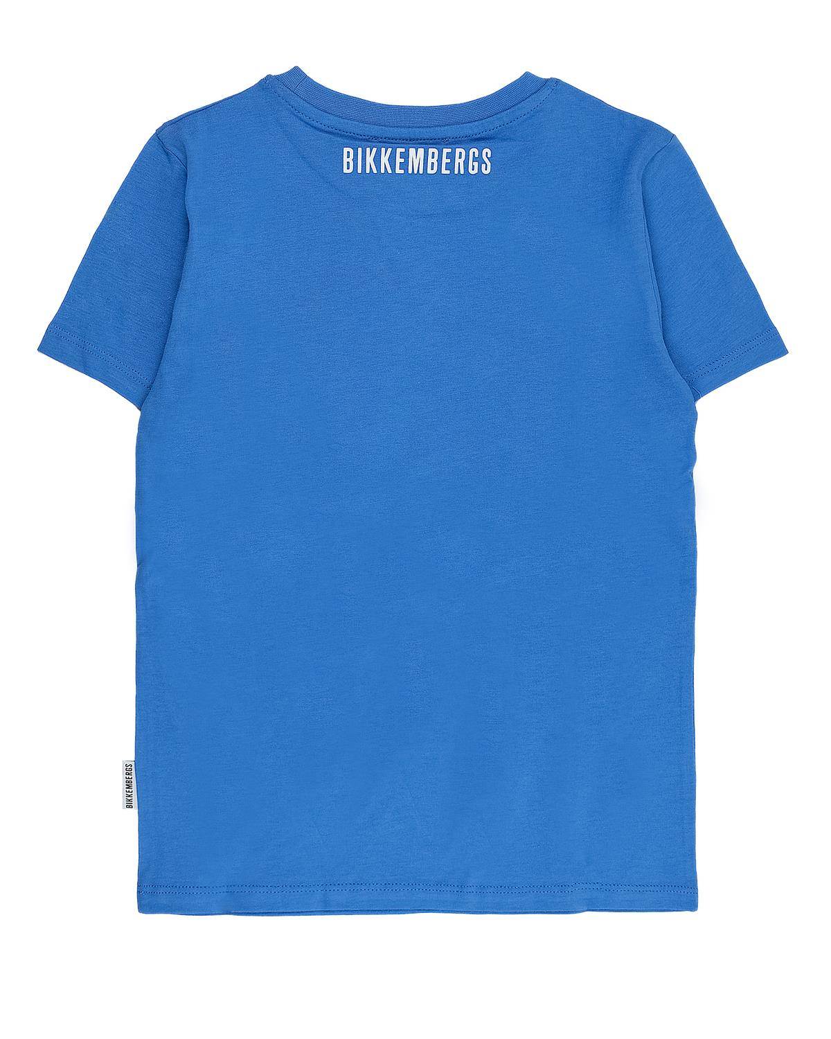 T-SHIRT BIKKEMBERGS BK2321 TURQUOISE-1