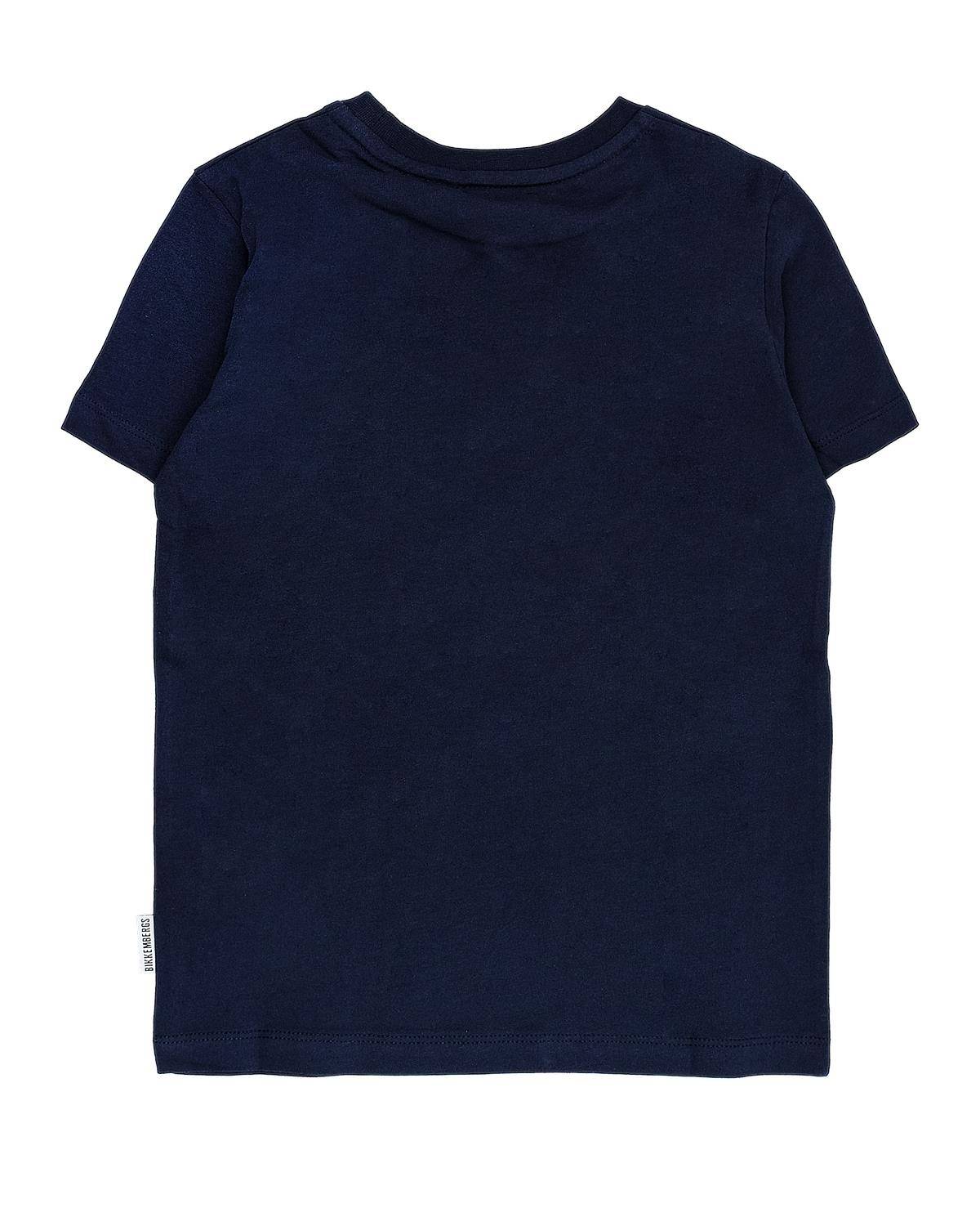 T-SHIRT BIKKEMBERGS BK2404 NAVY BLUE-1