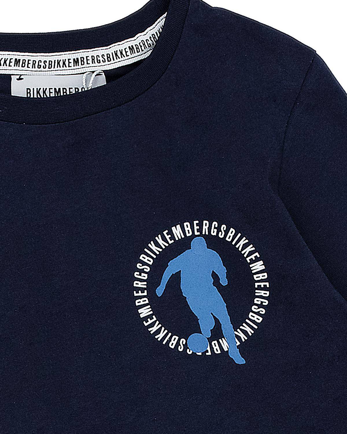 T-SHIRT BIKKEMBERGS BK2404 NAVY BLUE-2