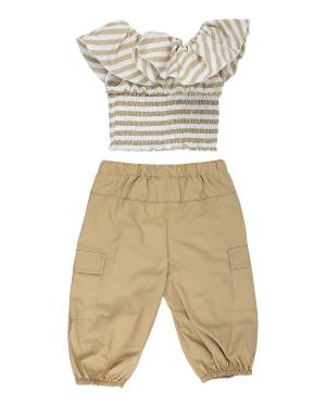 COMPLETO MEILISA BAI FL5664 RIGHE BEIGE-1-mini