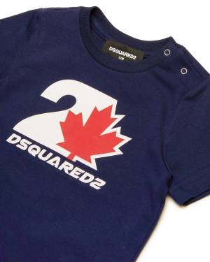 T-SHIRT DSQUARED2 DQ2510 DRESS BLUE-2-mini