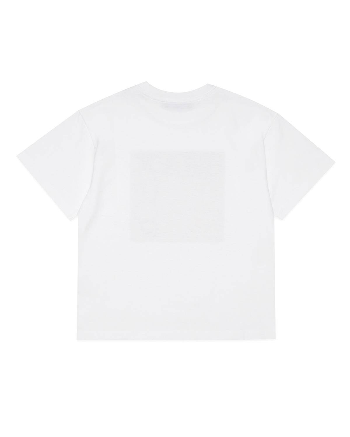 T-SHIRT MAX&CO MX0005 BASE MX100 WHITE + PRINT RED AND BLACK-1