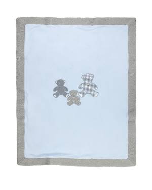 COPERTA LE BEBÉ LBB4648 CELESTE-GRIGIO MELANGE-1-mini