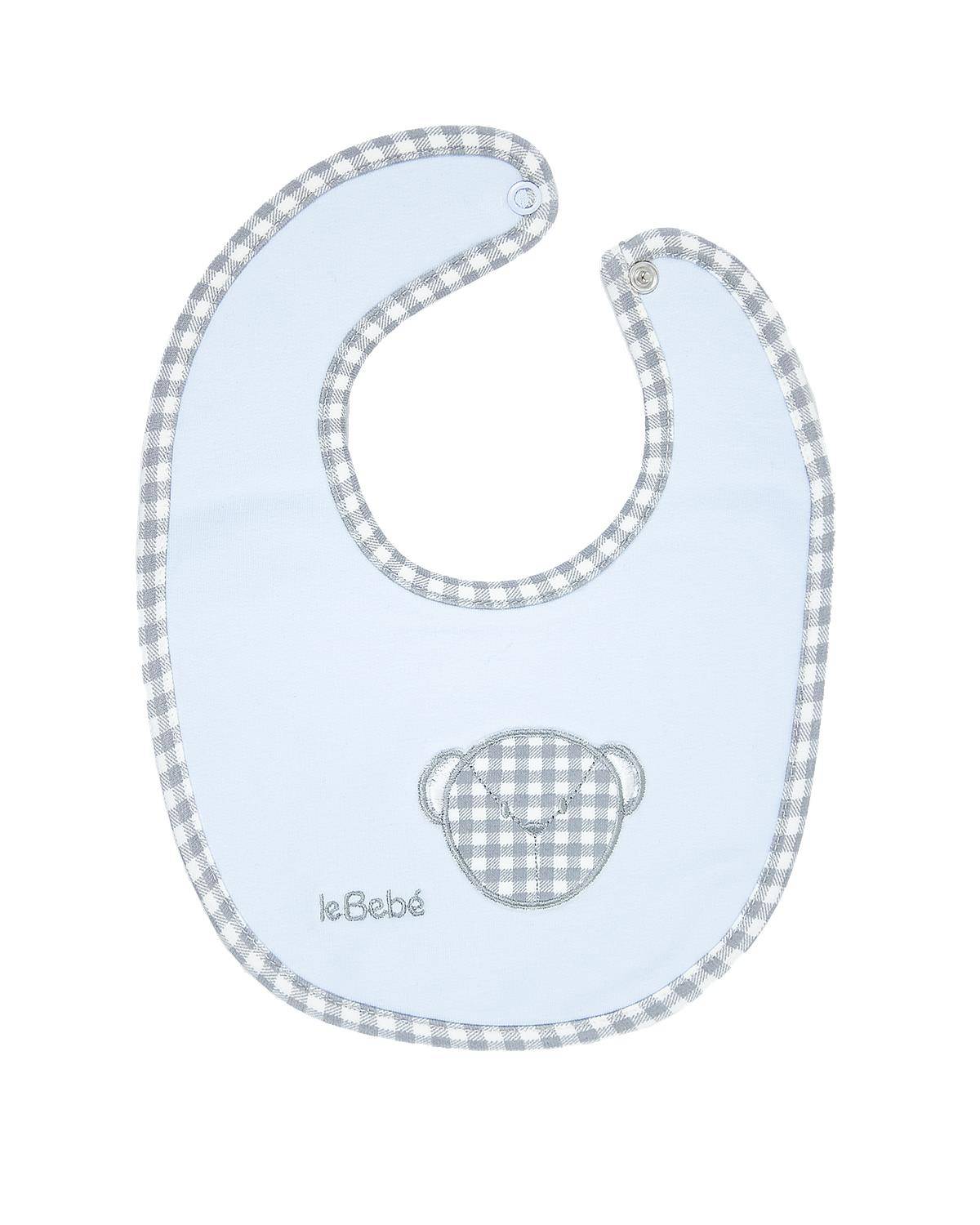 BAVETTA LE BEBÉ LBB4654 CELESTE-GRIGIO MELANGE
