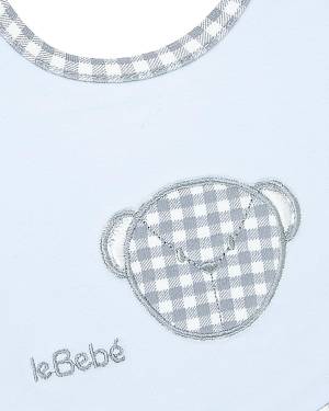 BAVETTA LE BEBÉ LBB4654 CELESTE-GRIGIO MELANGE-1-mini