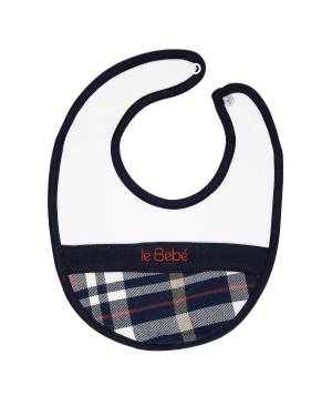 BAVETTA LE BEBÉ LBB4681 PANNA-BLU