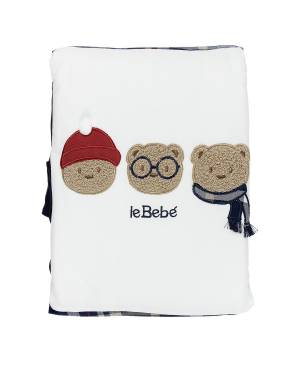 COPERTA LE BEBÉ LBB4687 PANNA-BLU