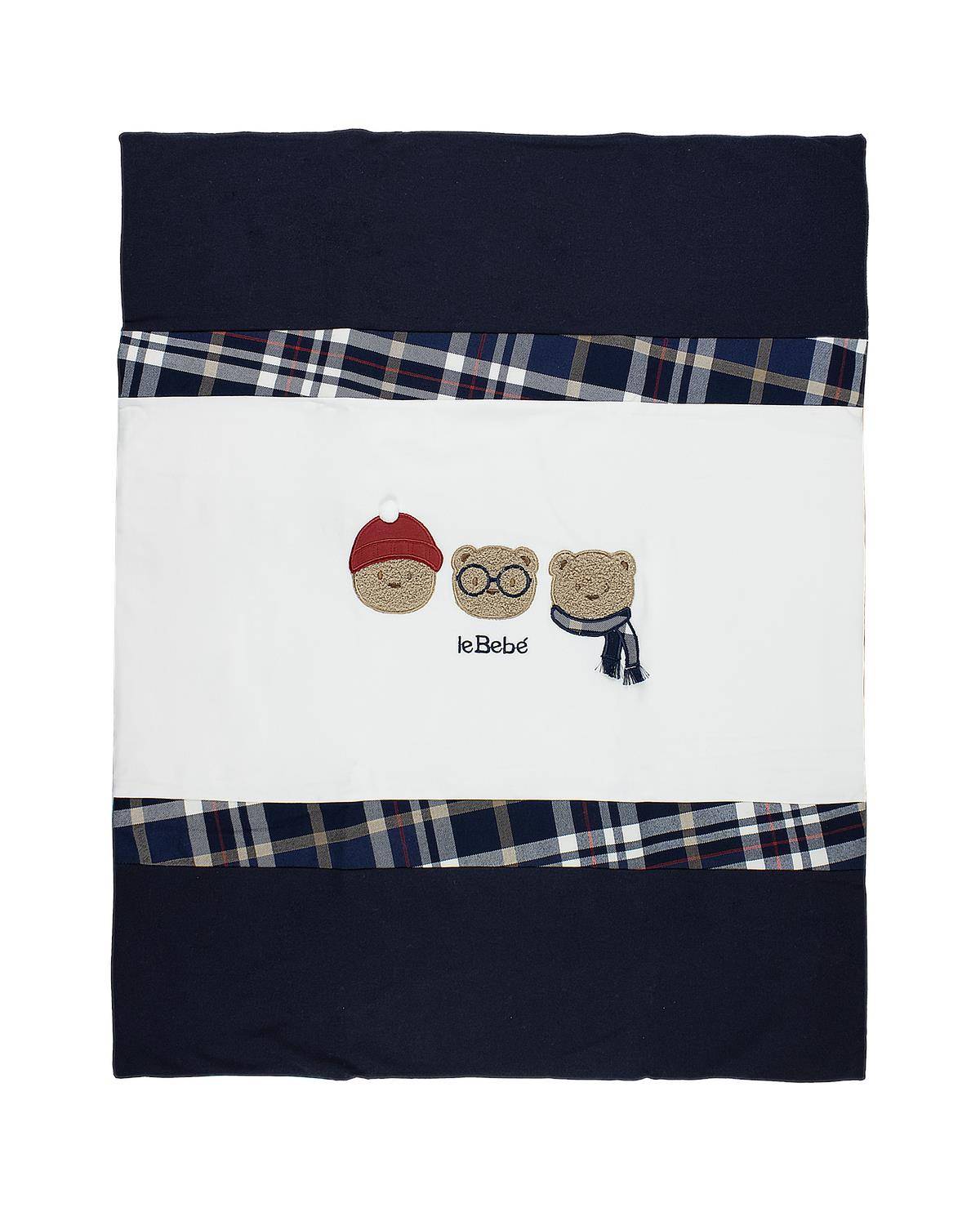 COPERTA LE BEBÉ LBB4687 PANNA-BLU-1