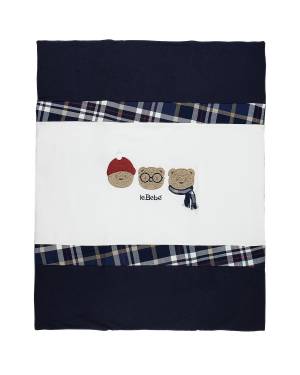 COPERTA LE BEBÉ LBB4687 PANNA-BLU-1-mini