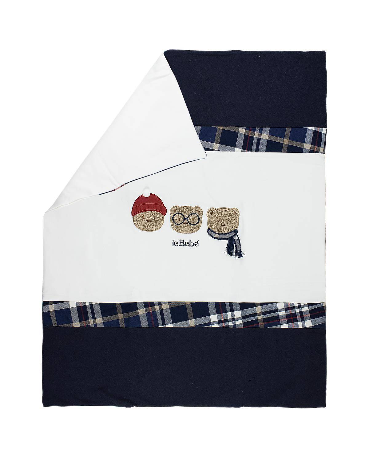 COPERTA LE BEBÉ LBB4687 PANNA-BLU-2