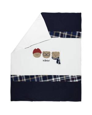 COPERTA LE BEBÉ LBB4687 PANNA-BLU-2-mini