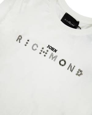 T-SHIRT JOHN RICHMOND RBA24085TS OFFWHITE-1-mini